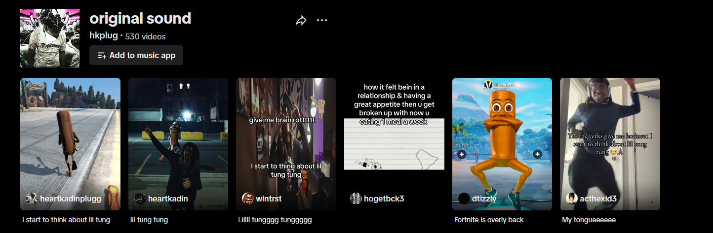Social proof for HeartKadin original sound.